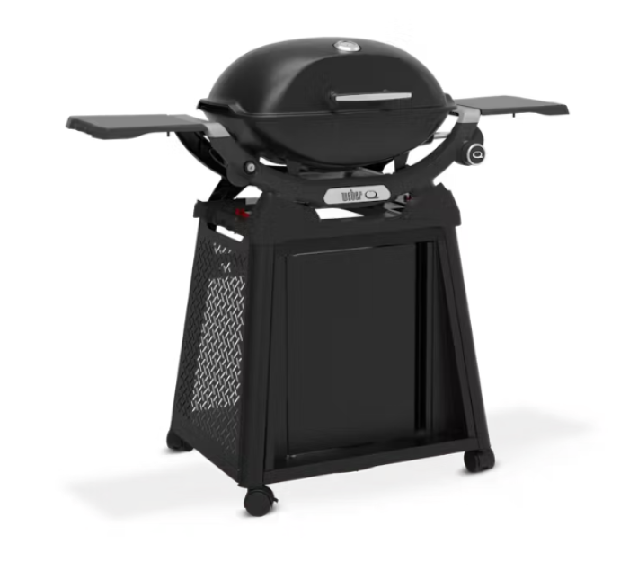 Weber Q 2200N Gasgrill mit Seitentischen und Premium-Rollwagen, 1501112